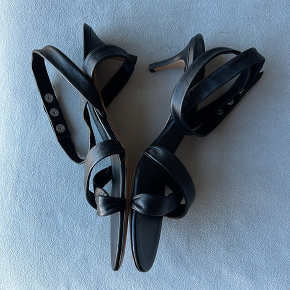New (NWOB) ISABEL MARANT Black Leather Ankle Strap Sandals Size 40 EU / 10 US - Picture 3 of 8